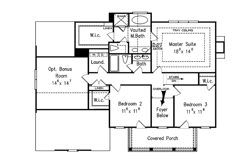 Home Plan - Floor Plan - Upper Floor for Classical House Plan #927-277 - 4 bed, 3 bath