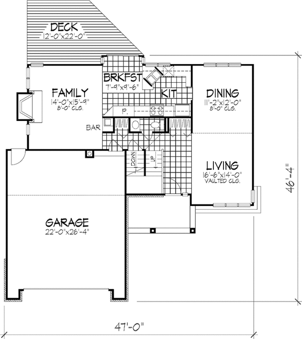 Home Plan - Country Floor Plan - Main Floor Plan #320-1145
