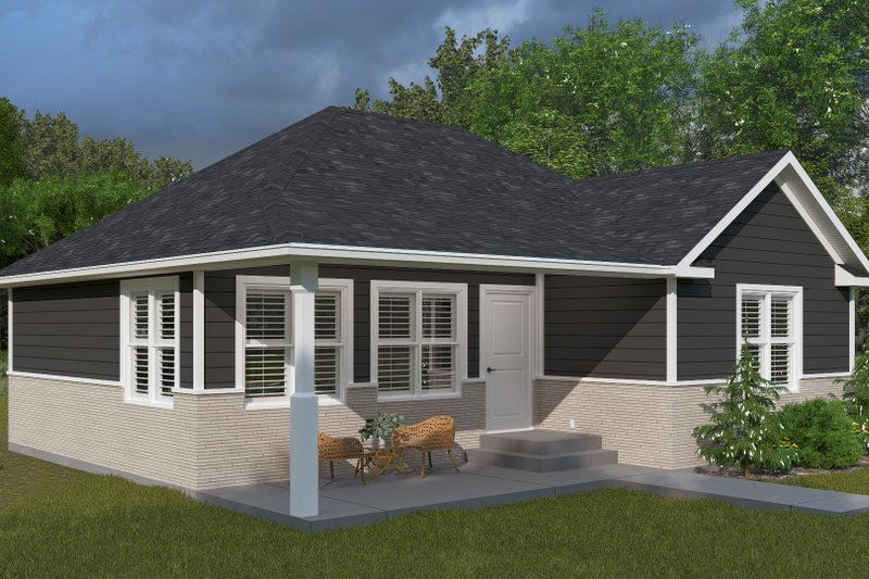 Architectural House Design - Exterior - Front Elevation 3 for Craftsman House Plan #1060-341 - 2 bed, 1 bath