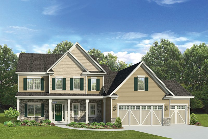 Dream House Plan - Exterior - Front Elevation 3 for Traditional House Plan #1010-135 - 4 bed, 2.5 bath