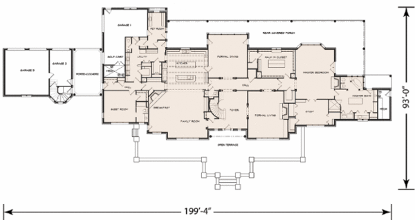 European Floor Plan - Main Floor Plan #140-156