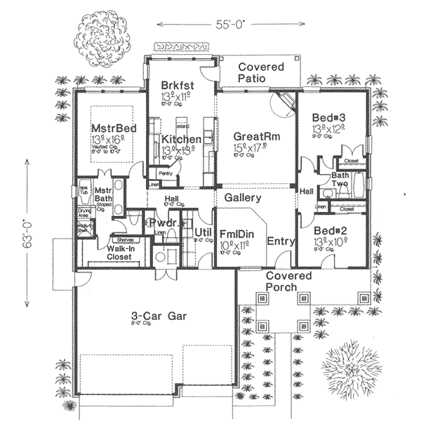 Traditional Floor Plan - Main Floor Plan #310-301