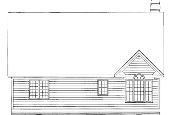 Exterior - Rear Elevation 4 for Country House Plan #929-647 - 3 bed, 2 bath