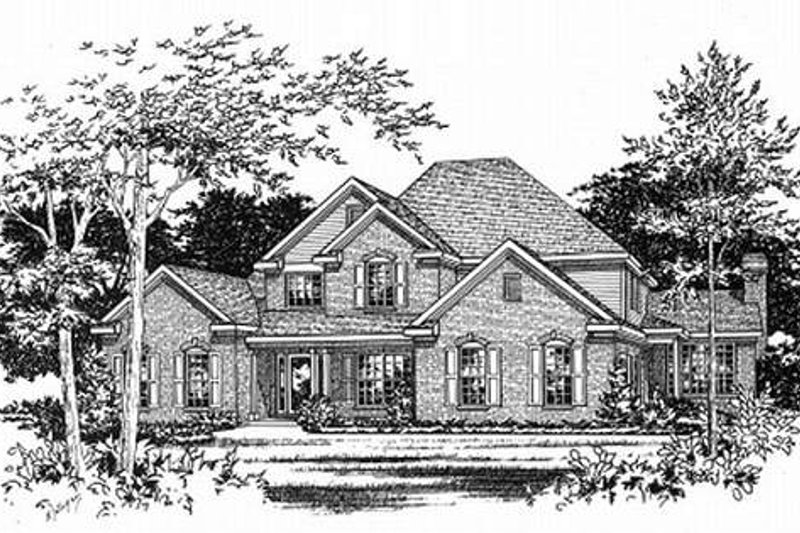 Dream House Plan - Exterior - Other Elevation 2 for Traditional House Plan #22-214 - 4 bed, 2.5 bath