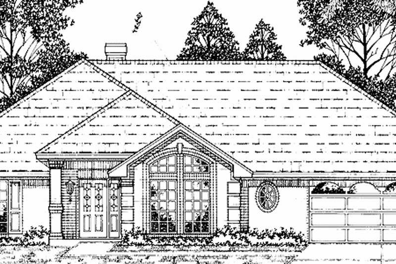 House Plan Design - Ranch Exterior - Front Elevation Plan #42-470