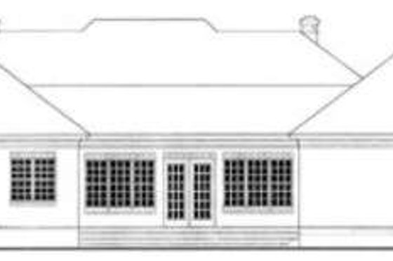 Exterior - Rear Elevation for Southern House Plan #406-116 - 3 bed, 2.5 bath