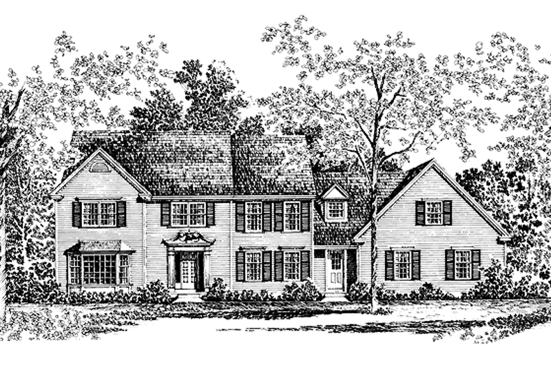 House Design - Colonial Exterior - Front Elevation Plan #1016-19