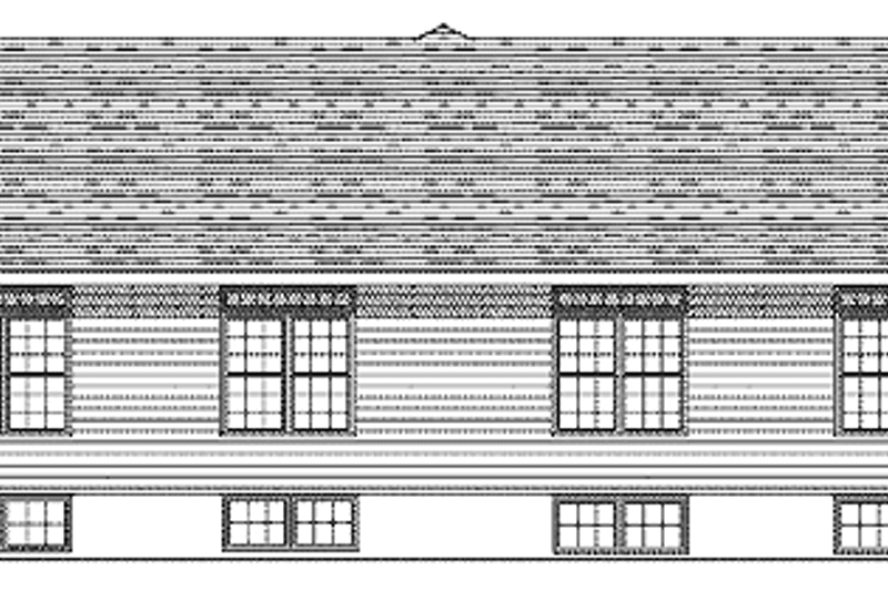 Architectural House Design - Exterior - Rear Elevation for Ranch House Plan #70-1390 - 4 bed, 4 bath