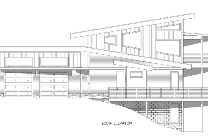 House Plan Design - Exterior - Other Elevation 3 for Modern House Plan #932-719 - 4 bed, 3 bath