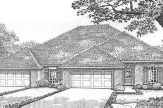 Exterior - Front Elevation for Traditional House Plan #310-454 - 2 bed, 2 bath