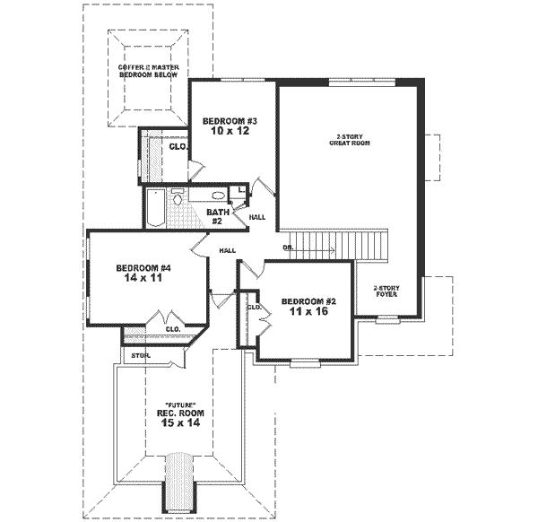 European Floor Plan - Upper Floor Plan #81-504