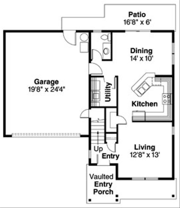 House Design - Floor Plan - Main Floor Plan #124-719