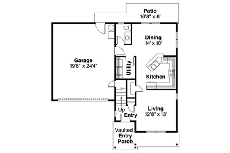 Home Plan - Floor Plan - Main Floor House Plan #124-719 - 3 bed, 1.5 bath