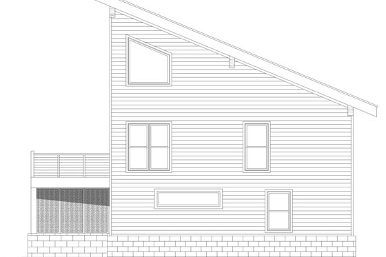 Exterior - Rear Elevation for Contemporary House Plan #932-560 - 3 bed, 2 bath