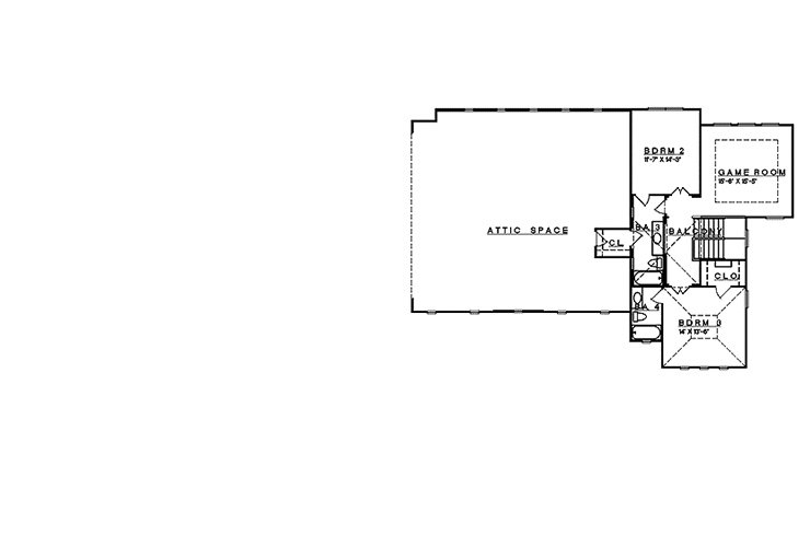 Architectural House Design - Floor Plan - Upper Floor for Mediterranean House Plan #935-4 - 4 bed, 4.5 bath