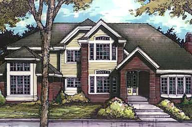 Dream House Plan - Traditional Exterior - Front Elevation Plan #320-458
