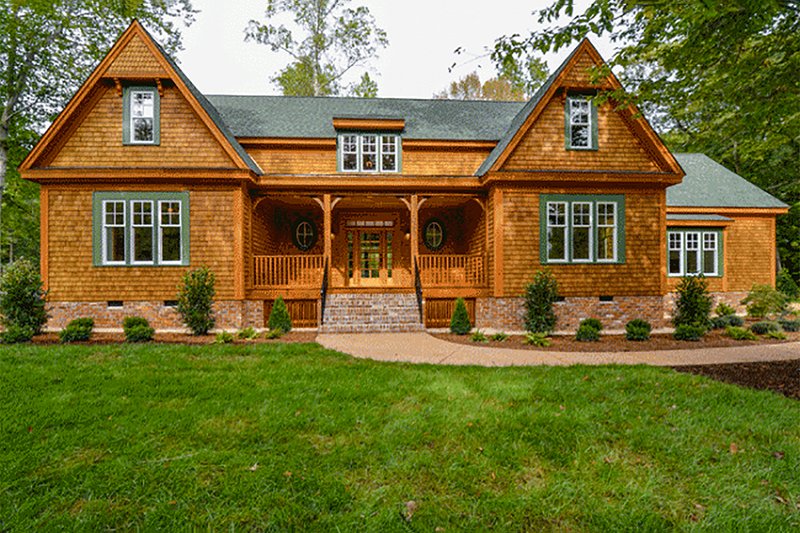 House Blueprint - Exterior - Front Elevation for Country House Plan #137-280 - 4 bed, 4.5 bath