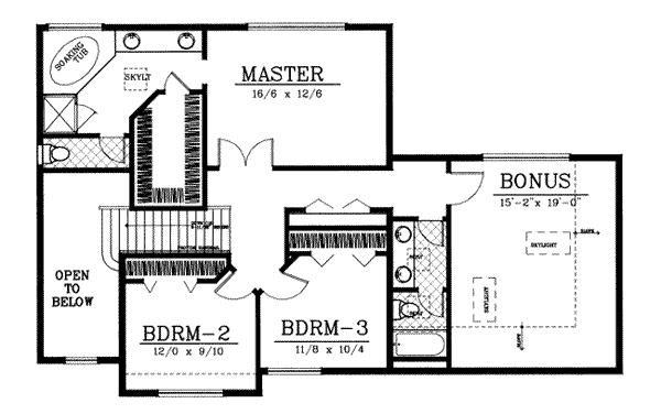 Home Plan - Traditional Floor Plan - Upper Floor Plan #98-213
