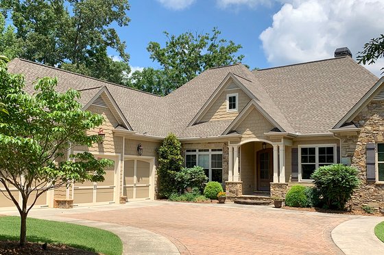 Exterior - Front Elevation 4 for Craftsman House Plan #437-100 - 5 bed, 4.5 bath