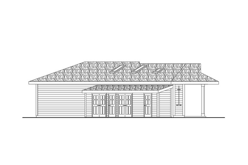 House Design - Exterior - Other Elevation for Traditional House Plan #124-1381 - 1 bed, 2 bath