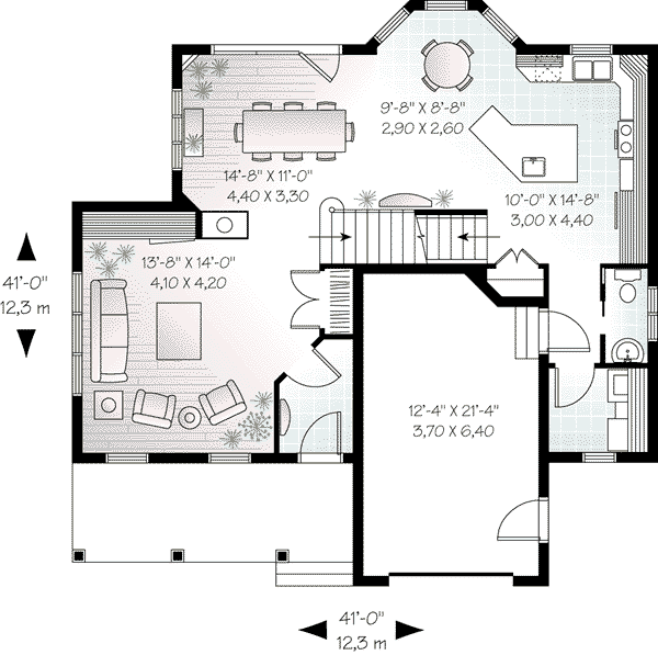 European Floor Plan - Main Floor Plan #23-541