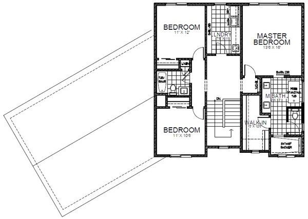 Farmhouse Floor Plan - Upper Floor Plan #112-174