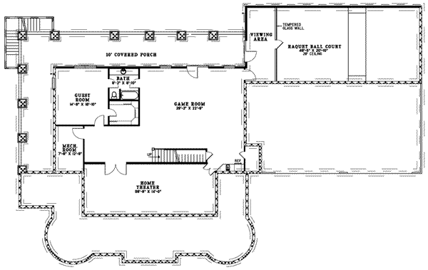 House Plan Design - Floor Plan - Lower Floor Plan #17-2098