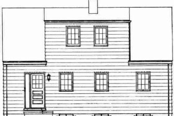 Exterior - Rear Elevation for Colonial House Plan #72-294 - 4 bed, 2 bath