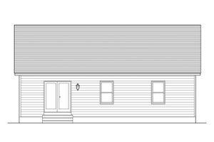 Exterior - Rear Elevation for Ranch House Plan #1010-1 - 2 bed, 2 bath