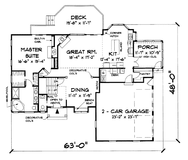 Traditional Floor Plan - Main Floor Plan #75-117