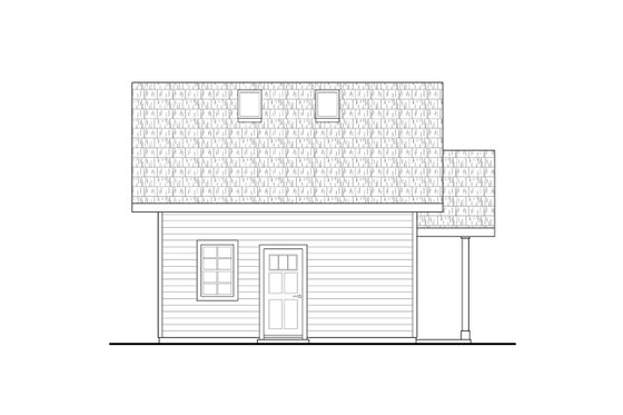 Exterior - Other Elevation for Farmhouse House Plan #124-1330, 0.5 bath