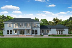 Southern Exterior - Front Elevation Plan #1058-178