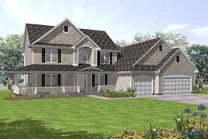 Country Exterior - Front Elevation Plan #50-259