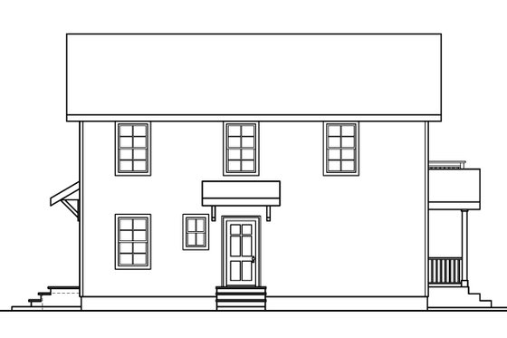 Exterior - Other Elevation for Colonial House Plan #124-666 - 3 bed, 1.5 bath