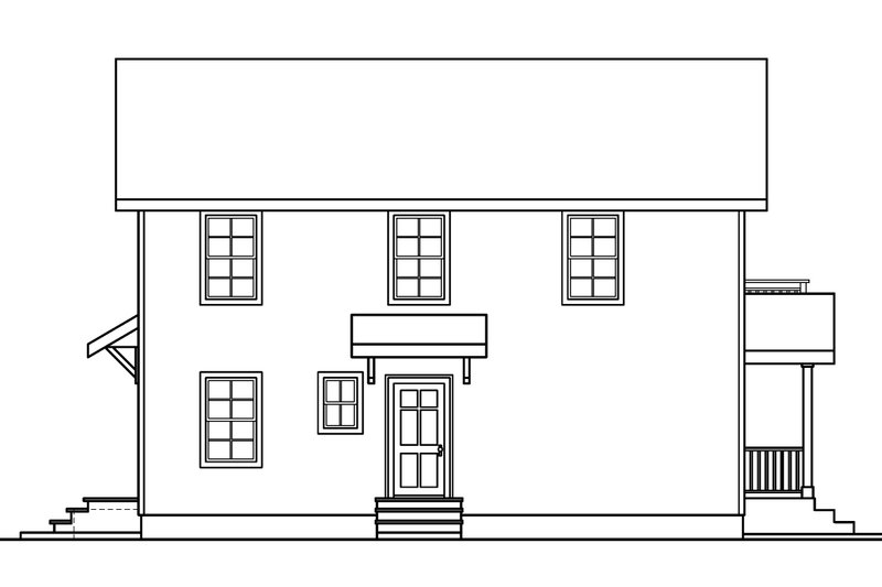 Home Plan - Exterior - Other Elevation for Colonial House Plan #124-666 - 3 bed, 1.5 bath