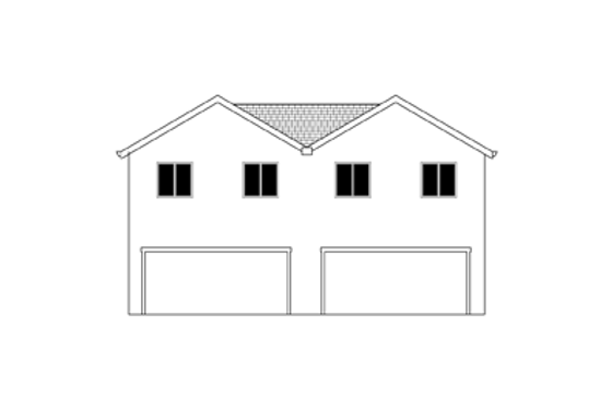 Exterior - Rear Elevation for Craftsman House Plan #943-38 - 6 bed, 4 bath