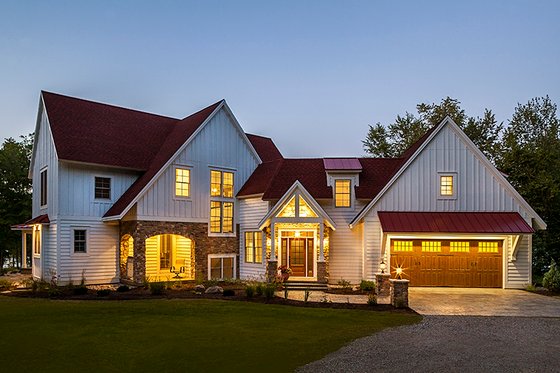 Exterior - Front Elevation 3 for Country House Plan #928-290 - 3 bed, 4 bath