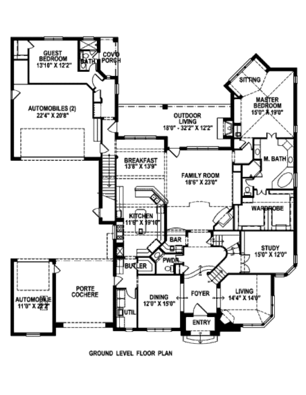 European Floor Plan - Main Floor Plan #141-293