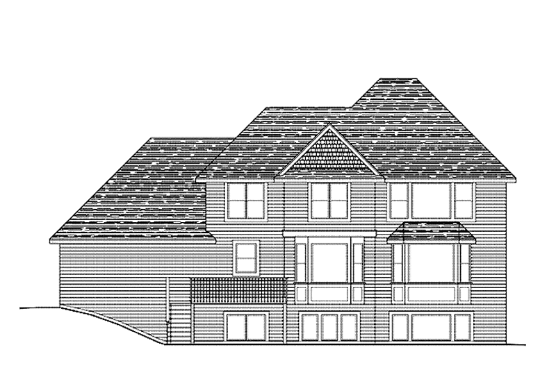 Home Plan - Exterior - Rear Elevation for Country House Plan #51-1119 - 4 bed, 3.5 bath