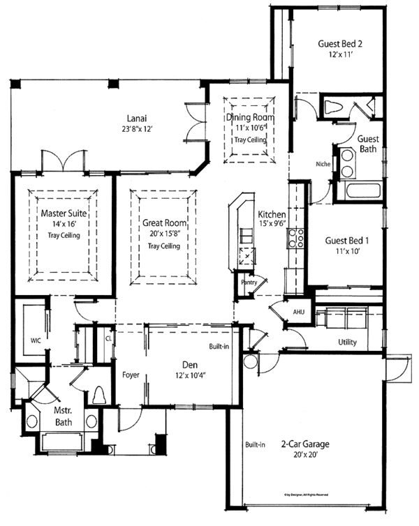 House Design - Country Floor Plan - Main Floor Plan #938-56