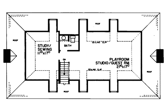 Floor Plan - Other Floor for Colonial House Plan #72-331 - 3 bed, 3 bath
