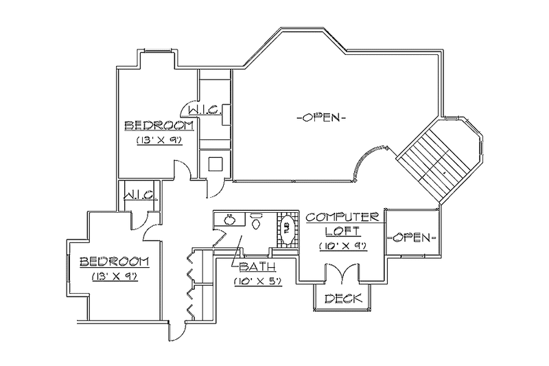Home Plan - Floor Plan - Upper Floor for Country House Plan #945-59 - 3 bed, 2.5 bath