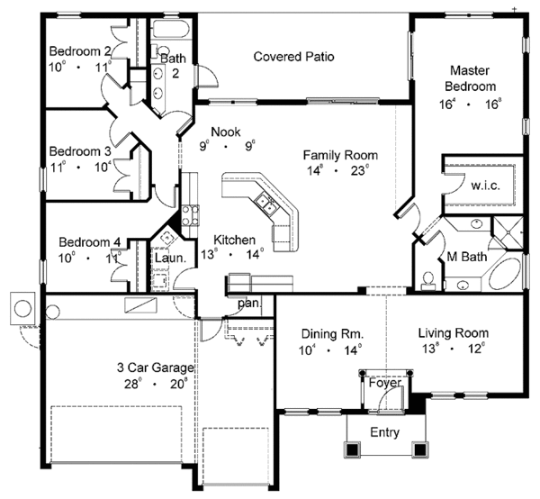House Plan Design - Contemporary Floor Plan - Main Floor Plan #1015-48