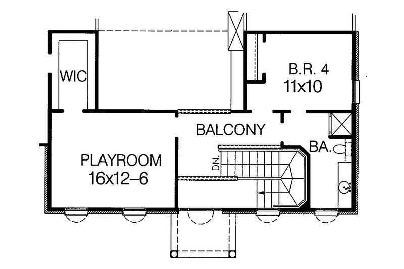 Home Plan - Floor Plan - Upper Floor for Classical House Plan #15-315 - 3 bed, 4.5 bath