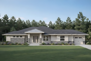 House Design - Exterior - Front Elevation for Prairie House Plan #112-319 - 6 bed, 4 bath
