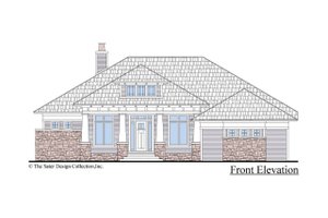 Exterior - Front Elevation 3 for Craftsman House Plan #930-499 - 3 bed, 2 bath