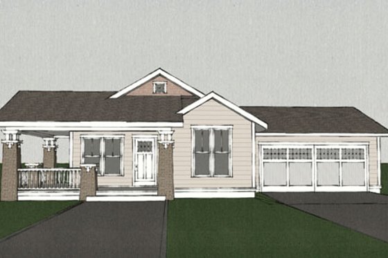 Exterior - Other Elevation 1 for Craftsman House Plan #461-1 - 3 bed, 2 bath