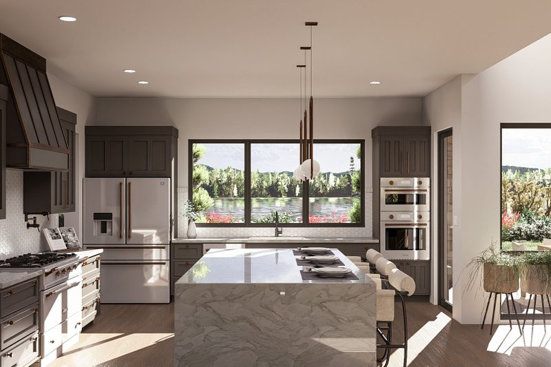 House Blueprint - Interior - Kitchen for Modern House Plan #455-356 - 3 bed, 2.5 bath