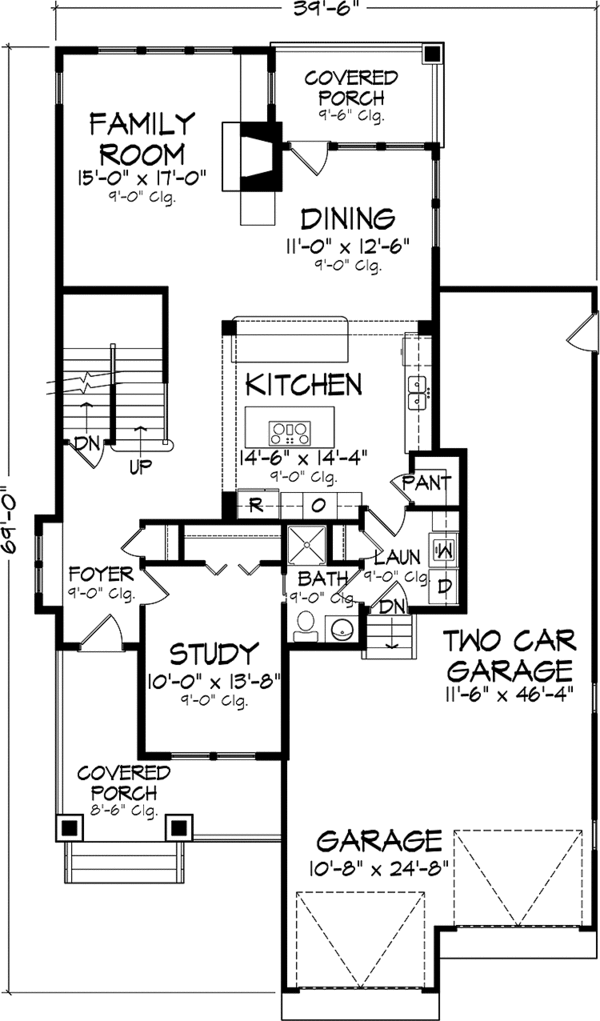 Country Floor Plan - Main Floor Plan #410-3569