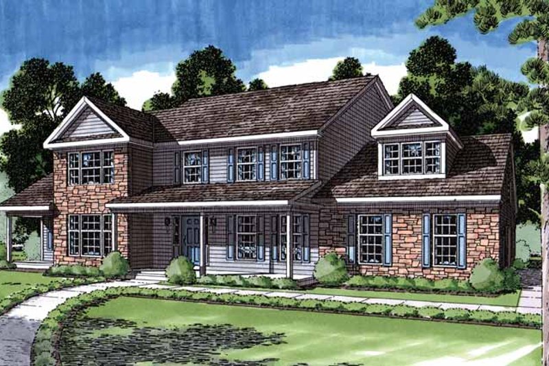Dream House Plan - Country Exterior - Front Elevation Plan #1029-9